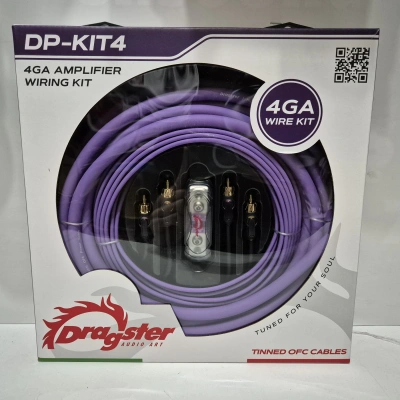 Dragster 4GA OFC Bakır Amfi Kablo Seti - Dragster Tam Bakır Profesyonel Anfi Kablosu Seti 4GA