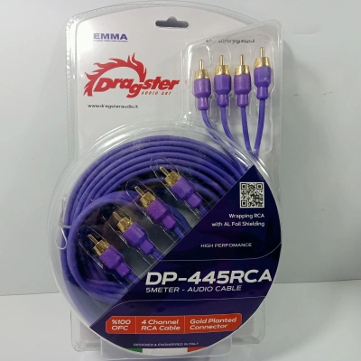 Dragster Amfi RCA Kablosu – 4 Giriş 4 Çıkış – Dragster %100 Bakır – Anfi Rca Kablosu – 5 Metre