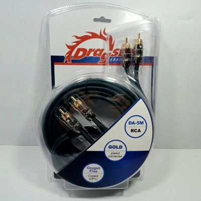 Dragster OFC Rca Kablosu 5 Metre – Dragster Profesyonel %100 Bakır Rca Kablosu