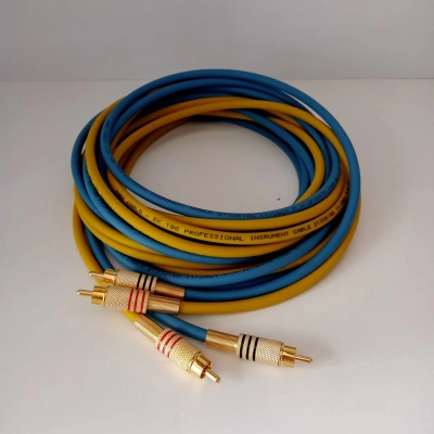 El Yapımı Rca Kablosu %100 Bakır Ses Aktarım Kablosu - 5 Metre