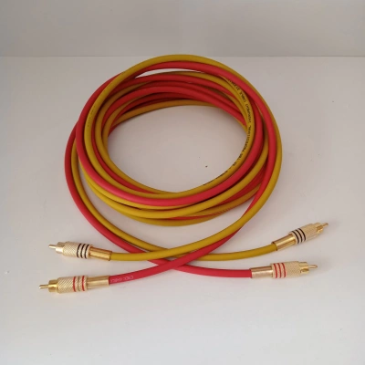 El Yapımı Rca Kablosu %100 Bakır Ses Aktarım Kablosu - 5 Metre S-K
