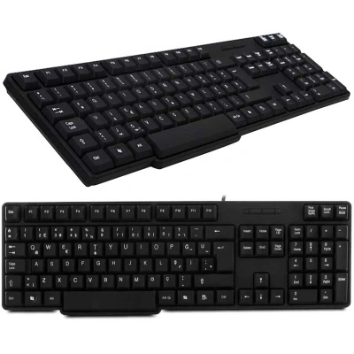 Everest Kablolu Q Klavye - Everest KB-517U Siyah Kablolu USB Standart Q Klavye