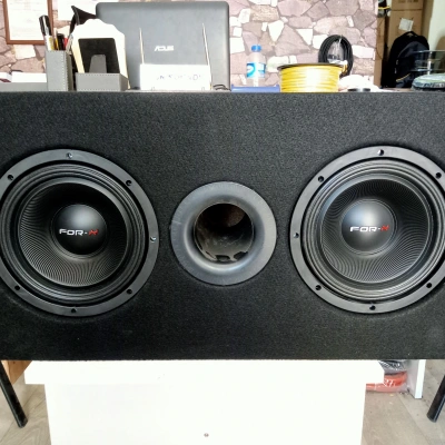 For-x 20cm Çift Kabinli Bass - Tanesi 200RMS 2 Tane Subwoofer + 20cm Çiftli Kabin Bass