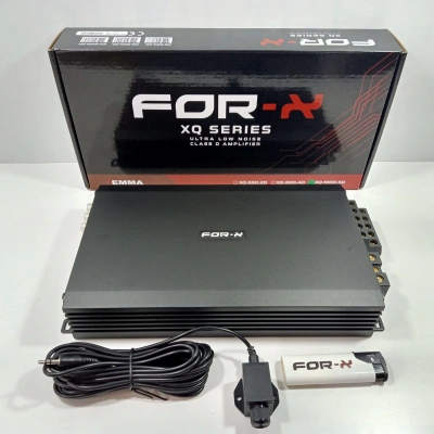 For-x 5 Kanal Amfi + For-x Çakmak - For-x XQ-1000.5D – Bass Kontrollü Oto Anfi