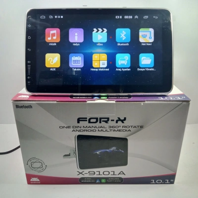 For-x Android Teyp – 10.1″ Oynar Kafa Android Multimedya – For-x X-9101A Tek Din 360 Universal Teyp