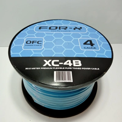 For-x Bakır Amfi Güç Kablosu 4GA – %100 Bakır – For-x OFC 4GA Anfi Power Kablosu – 5 Metre