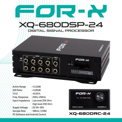 For-x Dsp Ses İşlemcisi - For-x XQ-680DSP 8 Kanal Dijital Oto Ses İşlemcisi - Kumandalı