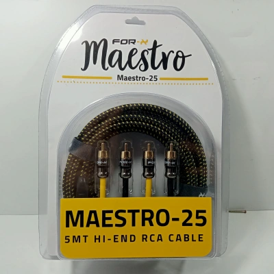 For-x OFC Rca Kablosu 5 Metre – For-x Maestro-25 Tam Profesyonel %100 Bakır Amfi Rca Kablosu