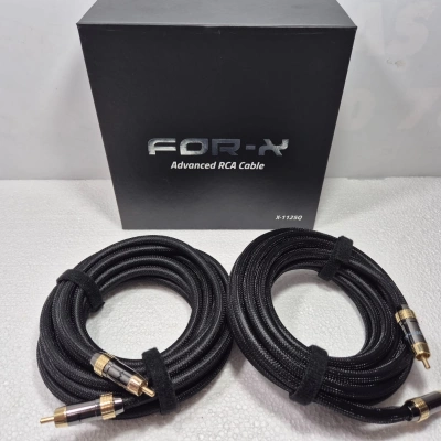 For-x OFC Rca Kablosu 5 Metre – For-x X-1125Q Tam Profesyonel %100 Bakır Amfi Rca Kablosu