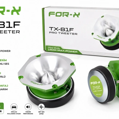 For-x Pro Dome Tweeter - PRO 150w 75 RMS Tiz - For-x TX-81F Dome Tweeter