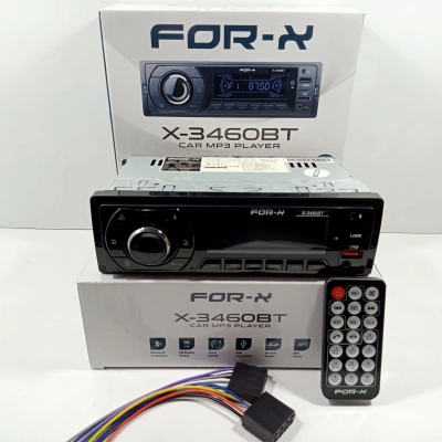 For-x Teyp – For-x X-3460BT 4x60w Çift Amfi ve Bluetoothlu 7 Renk Oto Teyp