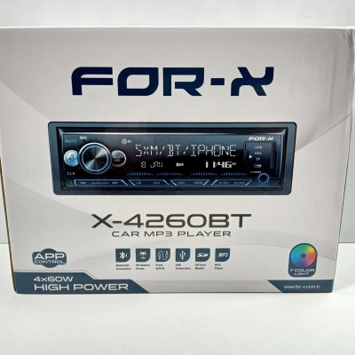 For-x Teyp – For-x X-4260BT 4x60w Bluetoothlu 7 Renk Oto Teyp