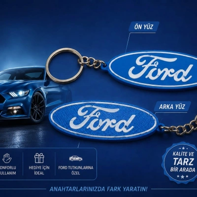 Ford Anahtarlık , Ford Logo Araç Anahtarlık - Ford Çift Yönlü Araba Anahtarlığı