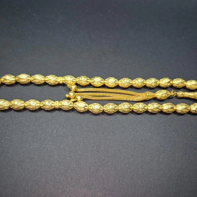 Gümüş Tesbih , Tamamı 925 Ayar Gümüş Tesbih , Altın Kaplama Tamamı Gümüş Tesbih