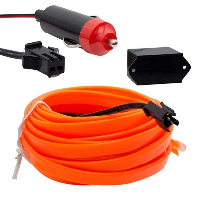 İp Aydınlatma - 5 Metre - Neon Turuncu - Çakmaklığa Takılan - Neon Led İp Aydınlatma