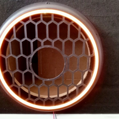 Işıklı Bass Koruma Kapağı 30cm - Işıklı Bass Kapağı - Ledli Bass Koruma Kapak - Turuncu