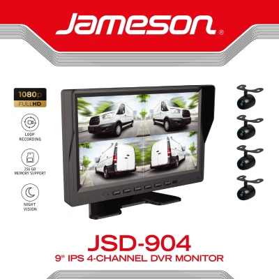 Jameson 4 Kanal IPS 9 DVR Monitör - Jameson JSD-904 - 4 Kameralı , Hareket Sensörlü DVR Kamera