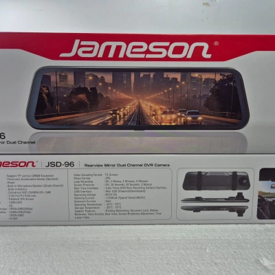 Jameson Dikiz Aynası Monitör - Jameson JSD-96 - Araç Ön Arka Kamera Kayıt , Park Kameralı Full HD Kameralı Ekran
