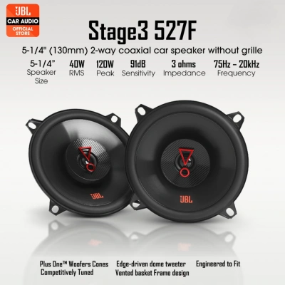 JBL 13cm Hoparlör - JBL STAGE3 527F Kapı Hoparlörü - JBL Profesyonel Hoparlör 13cm