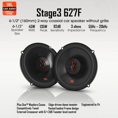 JBL 16cm Hoparlör - JBL STAGE3 627F Kapı Hoparlörü - JBL Profesyonel Hoparlör 16cm