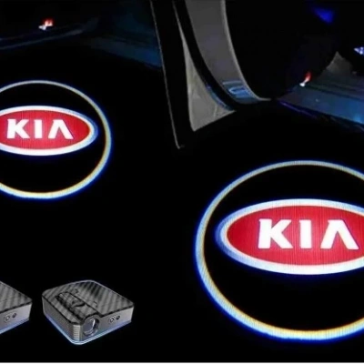 Kia Kapı Altı Led Logo - Kia Hayalet Logo Mesafe Sensörlü - Yeni Nesil , Pilli , Yapıştırmalı Kapı Logo