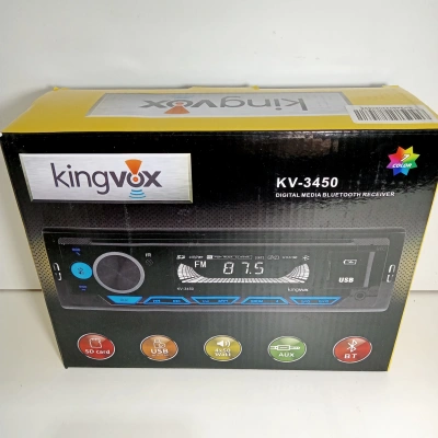 Kingvox Oto Teyp - Çift Usb , Bluetooth , 7 Renk Geniş Ekran - Teyp