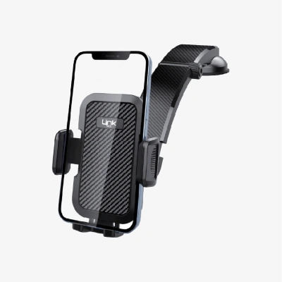 Linktech Araç Telefon Tutacağı - Konsola Vantuz Montajlı Ayarlanabilir Dönebilen Uzayabilen Telefon Tutacağı