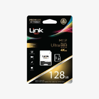 Linktech Hafıza kartı 128GB - M112 Premium Mikro SD 4K Ultra Hafıza Kartı 128 GB