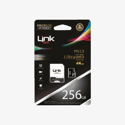 Linktech Hafıza kartı 256GB - M113 Premium Mikro SD 4K Ultra Hafıza Kartı 256 GB