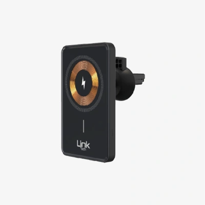 Linktech Magsafe Wireless Şarj Aleti ve Araç Telefon Tutacağı - Telefon Izgarası Ayarlanabilir Telefon Tutacağı