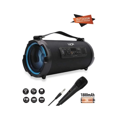 Linktech Mikrofonlu Bluetooth Hoparlör - M270 Outdoor Mikrofonlu Kablosuz Wireless Hoparlör