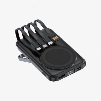 Linktech Powerbank WF27 - 10.000 Mah Çoklu Kablolu ve Kablosuz Hızlı Şarjlı Powerbank - Kaliteli Taşınabilir Şarj Aleti