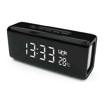 Linktech Saatli Bluetooth Hoparlör - Q219 Taşınabilir Saatli , Alarmlı , Termometreli Bluetooth Hoparlör