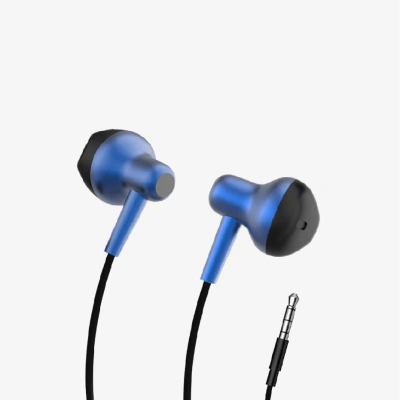 Linktech Süper Bass Kablolu Kulaklık , Linktech H677 Mavi Mikrofonlu Metal Kablolu Kulaklık , Premium Aux Kablolu Kulaklık