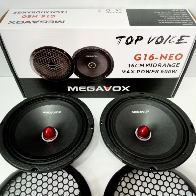 Megavox 16cm Neo Midrange - 600w 100RMS - Demir Kapak - Kurşun Göbek