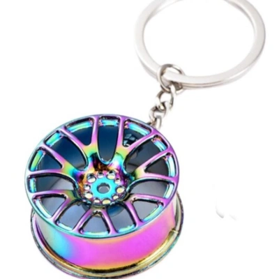 Oto Araba Anahtarlık Jant Şeklinde Metal Ayarlanabilir - Jant Şeklinde Araba Oto Anahtarlığı