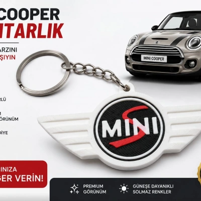 Mini Cooper Anahtarlık , Mini Cooper Araç Anahtarlık - Mini S Logo Araba Anahtarlığı