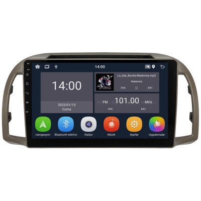 Nissan Micra Teyp – Nissan MICRA ( 2002 - 2010 ) Oem Android Multimedya – Nissan Micra Android Double Teyp