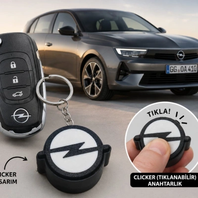 Opel Clicker Anahtarlık , Opel  Logolu Clicker Araç Anahtarlığı - Opel Araba Anahtarlık