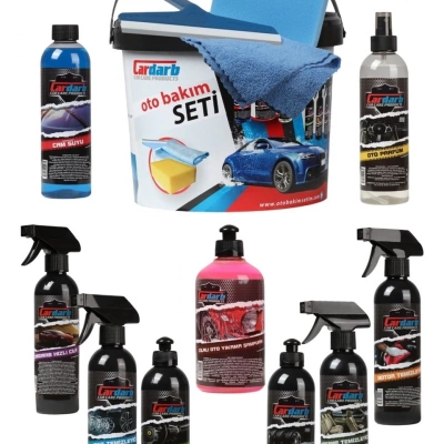 Oto Bakım Seti , 13 Parça Full Oto Bakım ve Temizlik Seti
