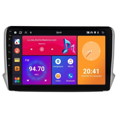 Peugeot 208 Teyp – Peugeot 208 ( 2013 - 2021 ) Oem Android Multimedya – Peugeot 208 Android Double Teyp