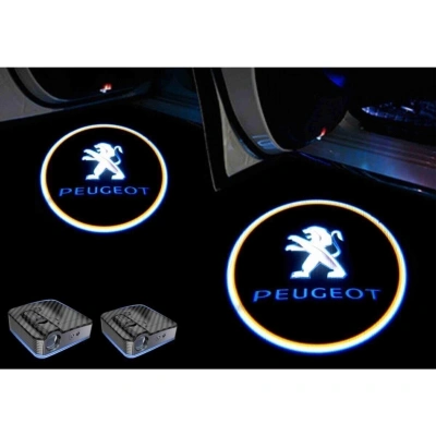 Peugeot Kapı Altı Led Logo - Peugeot Hayalet Logo Mesafe Sensörlü - Yeni Nesil , Pilli , Yapıştırmalı Kapı Logo