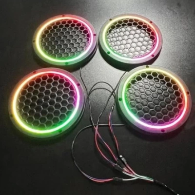 Pixel Ledli 20cm Hoparlör Kapağı – Animasyonlu Piksel RGB Neon Led 20cm Midrange Kapak – Animasyonlu Her Renk Yanan