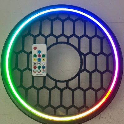 Pixel Ledli 30cm Bass Kapak Sese Duyarlı - Piksel Neon Ledli 30cm Bass Koruma Kapağı