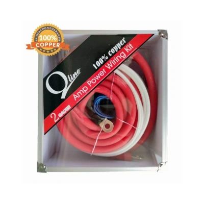 Qline 2GA Bakır Amfi Kablo Seti - Qline TY-2160 Tam Bakır Profesyonel Anfi Kablosu Seti 2GA