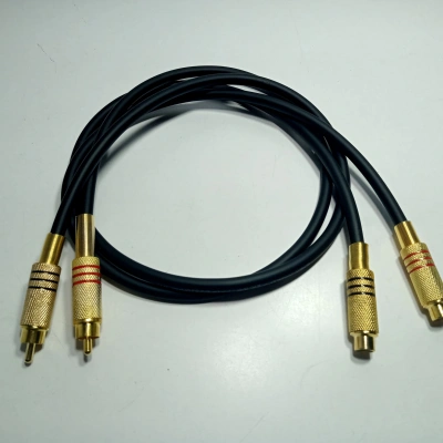 Rca Kablosu Uzatma Kablosu - El Yapımı %100 Bakır Amfi Rca Uzatma Kablosu - 1 Metre