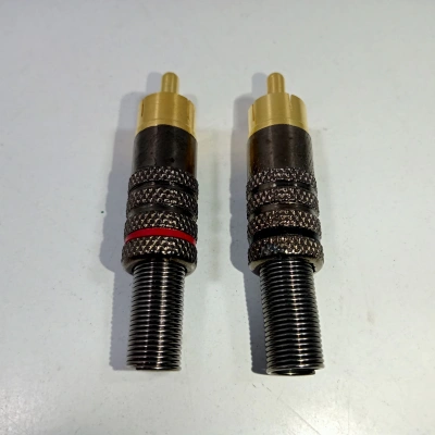 Rca Konnektör 2 Adet - Erkek Rca Jak - Kaliteli Rca Fiş Erkek -2 Adet - Rca Tos Fiş