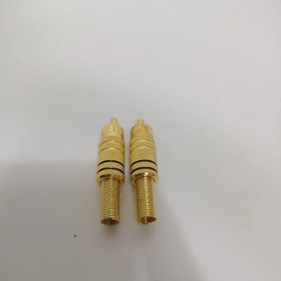 Rca Konnektör - Erkek Rca Jak - Rca Fiş Erkek Tos - Siyah 2 Adet