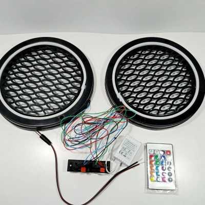 RGB Işıklı 16cm Hoparlör Kapağı – RGB Neon Led 16cm Midrange Kapak – Her Renk Yanan