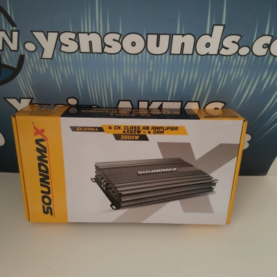 Soundmax Amfi - Soundmax Sx-2700.4 3000w 4 Kanal Profesyonel Oto Anfi